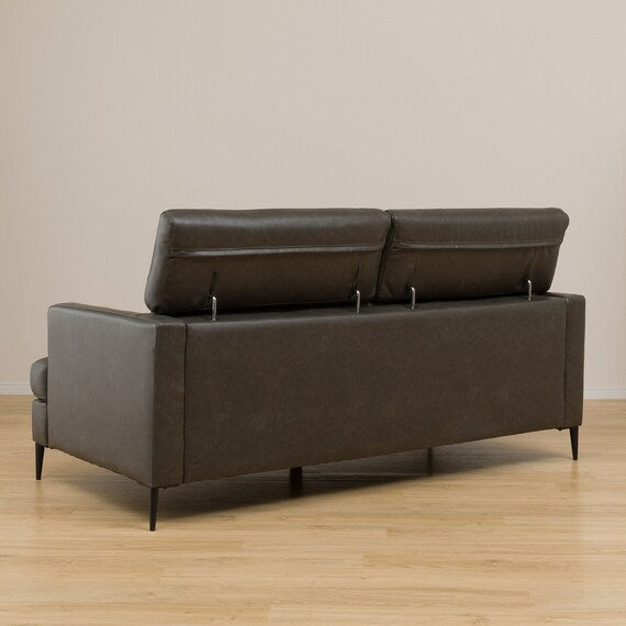 3P Sofa Satherla Leather C2 DGY