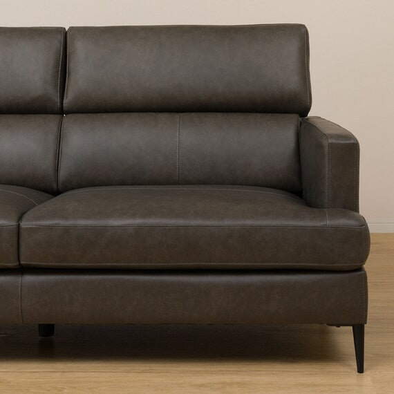 3P Sofa Satherla Leather C2 DGY