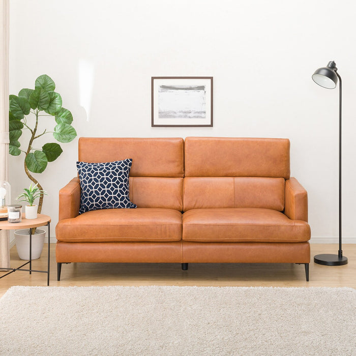 3P SOFA SATHERLA LEATHER-C2 BR