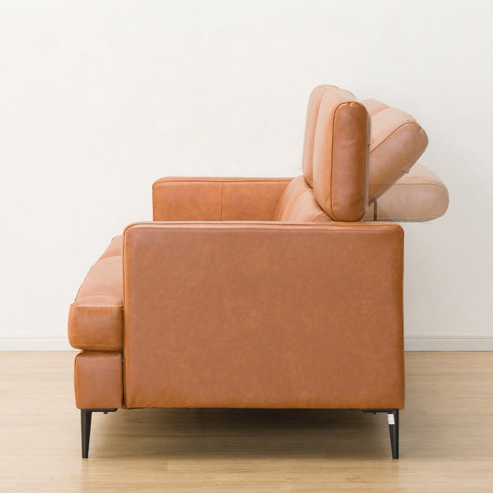 3P SOFA SATHERLA LEATHER-C2 BR