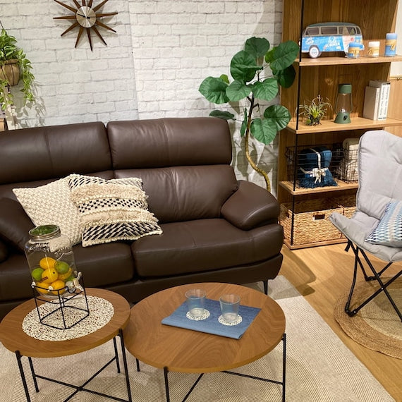 3 Seater Sofa A16 Leather DBR
