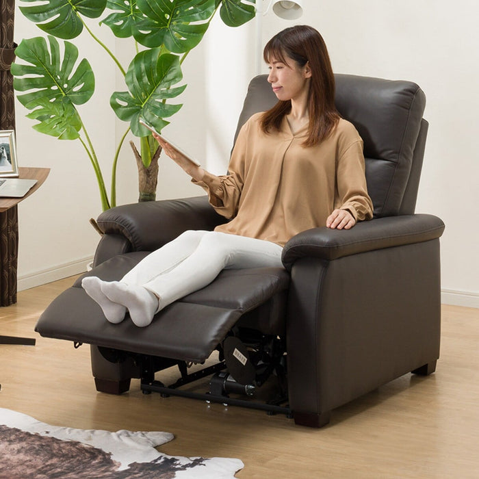 1P Electric Sofa N-Believa DBR 2-SZN116 Leather