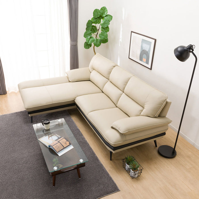 CORNER SOFA LOZO KD BE LEATHER RC
