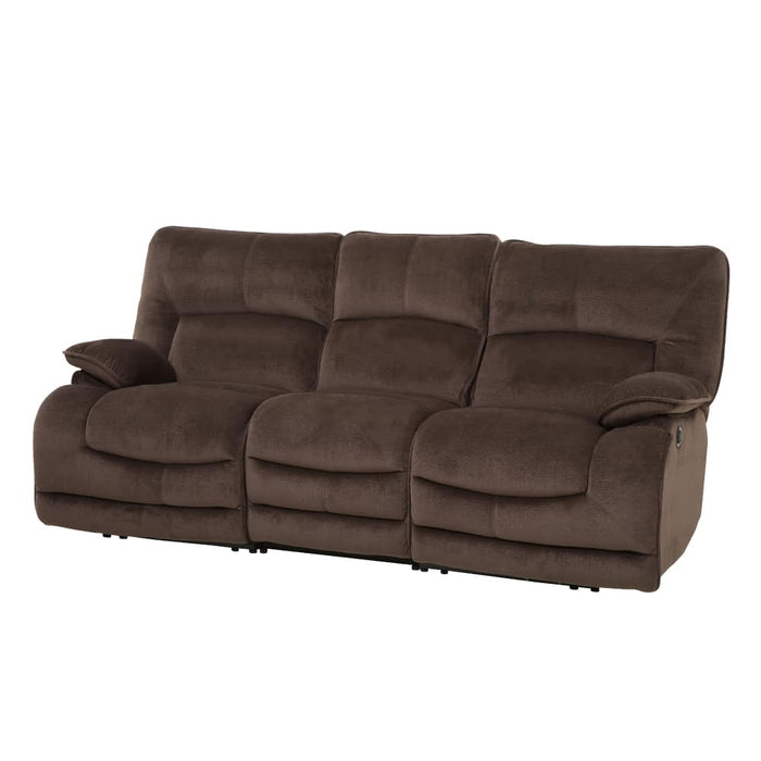 3 SEATER ELECTRIC FABRIC SOFA HIT DBR 2CS