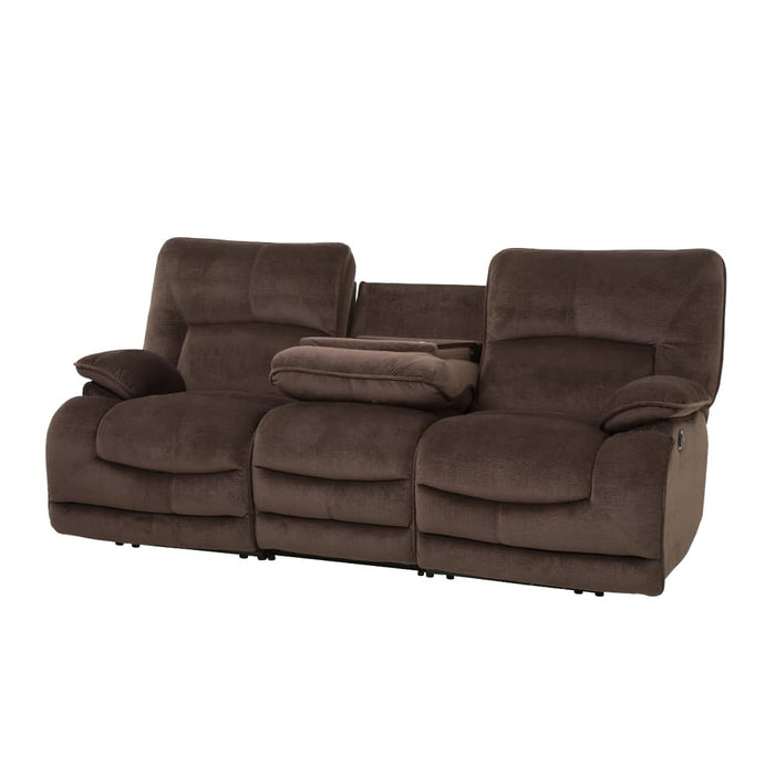 3 SEATER ELECTRIC FABRIC SOFA HIT DBR 2CS