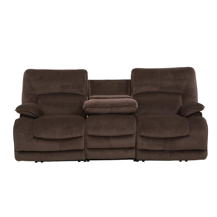 3 SEATER ELECTRIC FABRIC SOFA HIT DBR 2CS