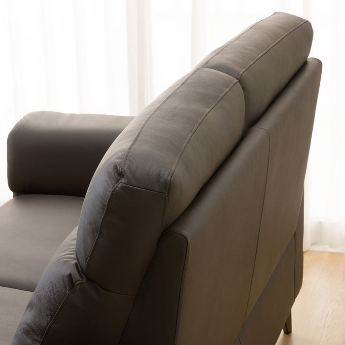 3S-SOFA LB07 LEATHER DBR