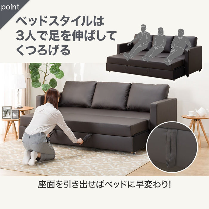 3P SOFABED N-SHIELD NOARK 2S DBR