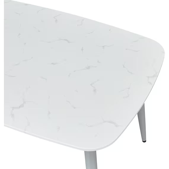 DINING TABLE 120/80 FY101 WH/LGY
