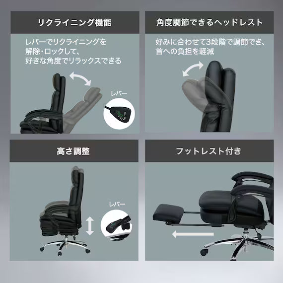 OFFICE CHAIR OC702N PVC BK
