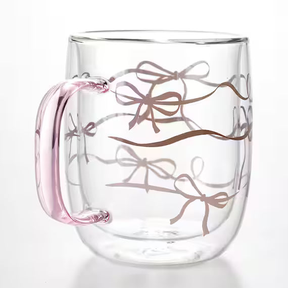 DOUBLE LAYER GLASS MUG RIBBON NG09