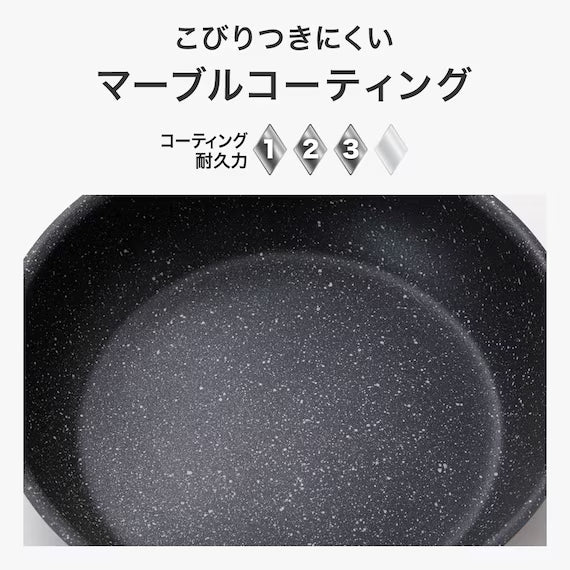 IH LIGHT FRYPAN DEEP 24CM BK TORERU3 KY046