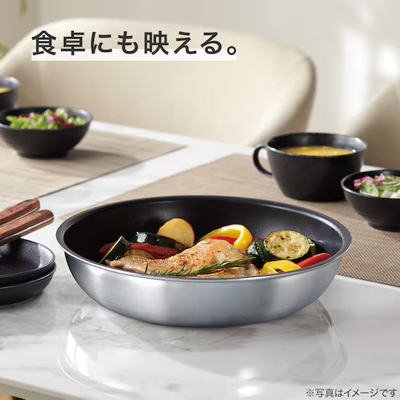 IH LIGHT POT&FRYPAN W/DETACHABLE HANDLE 5P SATIN TORERU3 KY047