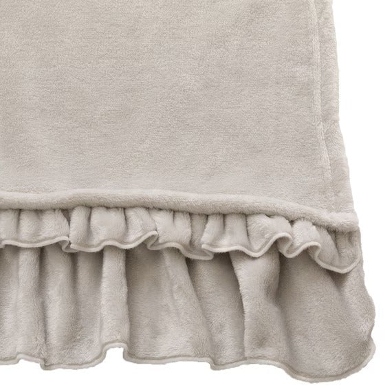 HALF BLANKET SMOOTH TOUCH FRILL A24 GY