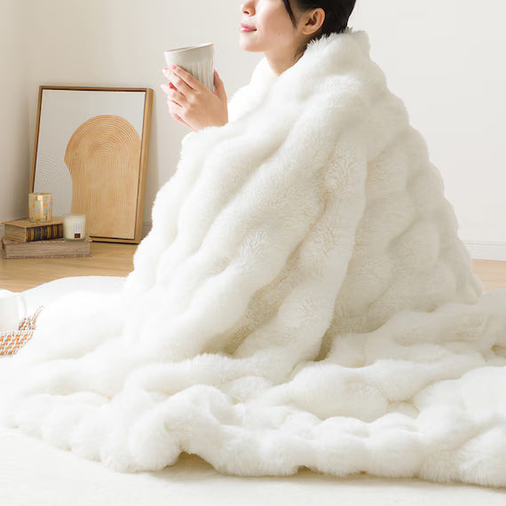 BLANKET POKOPOKO RABBIT TOUCH WH S A2425