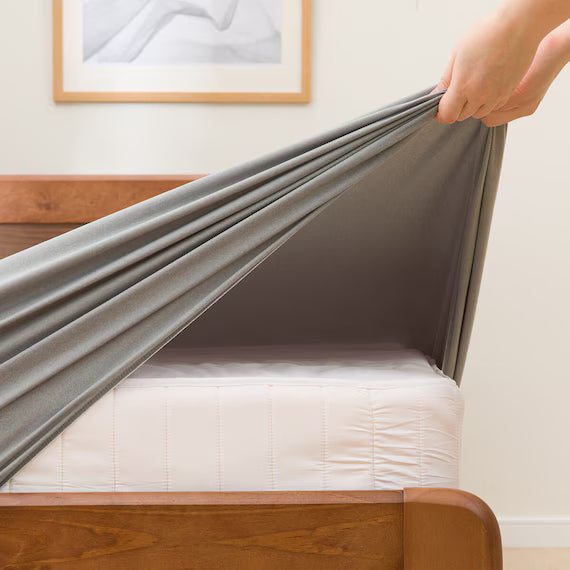 STRETCH FITTEDSHEET38 NFIT FT03 PLAIN2 GY SS-S