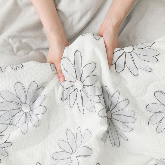 REVERSIBLE COMFORTER N COOL SP S2509 FLOWER GY S