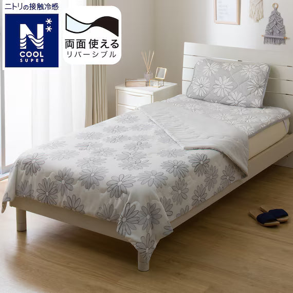 REVERSIBLE COMFORTER N COOL SP S2509 FLOWER GY D