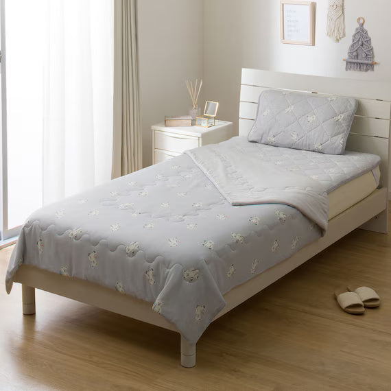 REVERSIBLE PADDED PILLOW TOPPER N COOL SP S2509 FLOWER GY