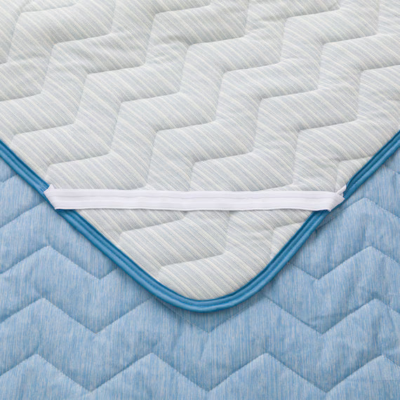 REVERSIBLE PADDED SHEET TOPPER N COOL WSP SD BL S2503
