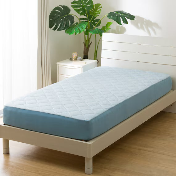 REVERSIBLE FITTED SHEET TOPPER N COOL SP SD BL S2502