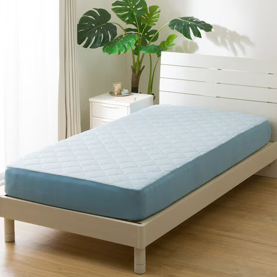 REVERSIBLE FITTED SHEET TOPPER N COOL K BL S2501