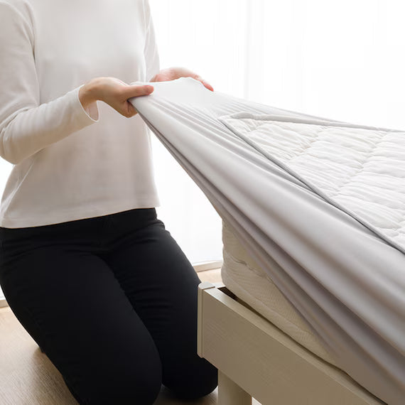 REVERSIBLE FITTED SHEET TOPPER N COOL SP SD GY S2502