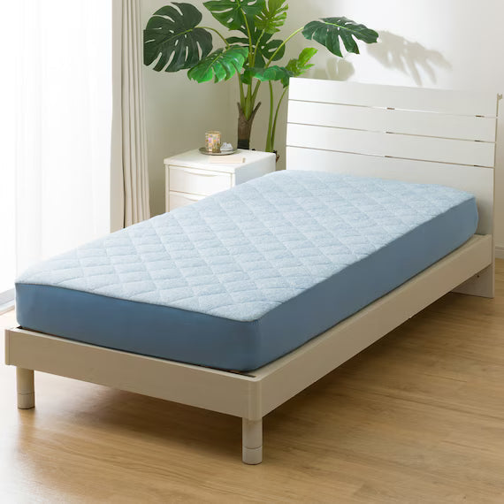 REVERSIBLE FITTED SHEET TOPPER N COOL SP S BL S2502