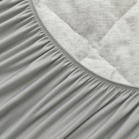 REVERSIBLE FITTED SHEET TOPPER N COOL SP S GY S2502