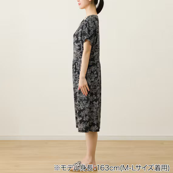 WOMENS SUPER COOL GATHER HOUSE DRESSNE BK ML