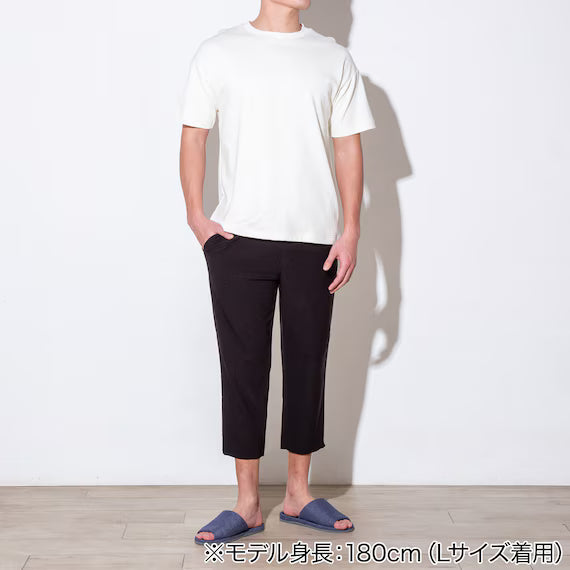 MENS COOL CROPPED LENGTH SUPER STRETCH PANTS NE BK M