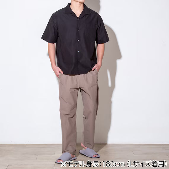 MENS COOL CUT GEORGETTE SHORT SLEEVESHIRT NE BK L
