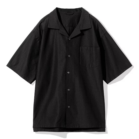 MENS COOL CUT GEORGETTE SHORT SLEEVESHIRT NE BK L