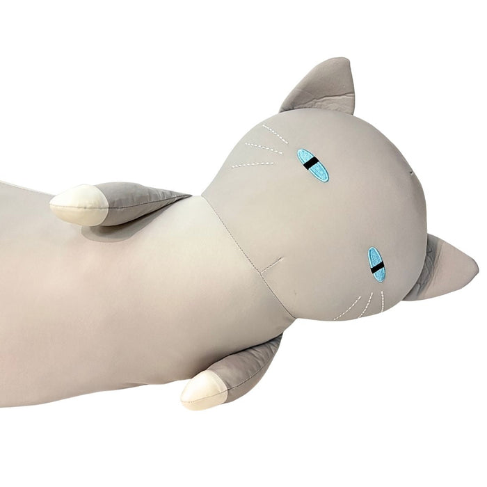 NCOOL BODY PILLOW CAT L GY