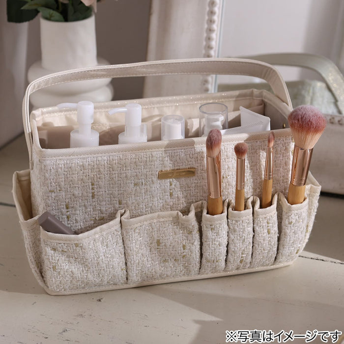 COSMETIC BASKET TWEED WH NT2501 S