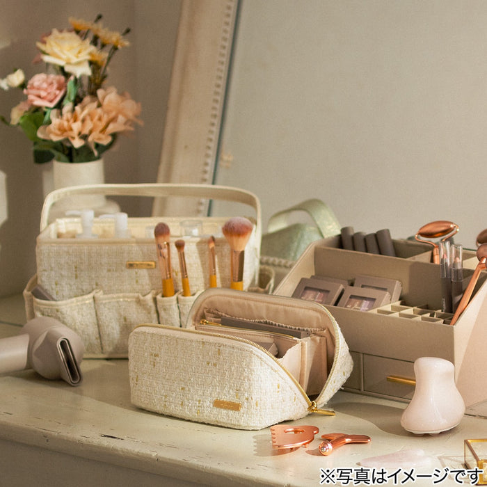 COSMETIC BASKET TWEED WH NT2501 S