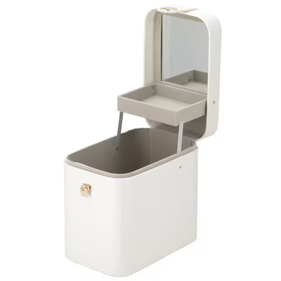 TOP-OPEN COSMETIC BOX WH NH19