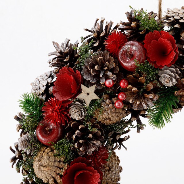 CHRISTMAS 39CM HANGING WREATH 23AFH029-39 N4LC