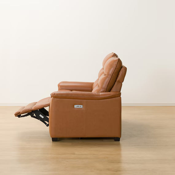 2P ELECTRIC SOFA N-BELIEVA 3 TK-LEATHER DBR