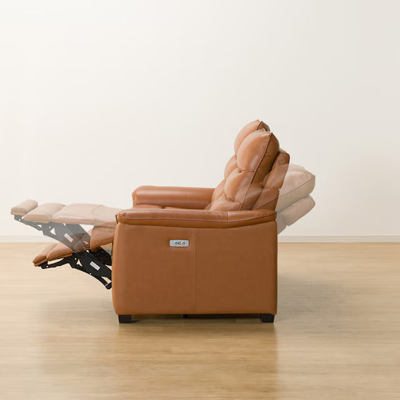 2P ELECTRIC SOFA N-BELIEVA 3 TK-LEATHER DBR