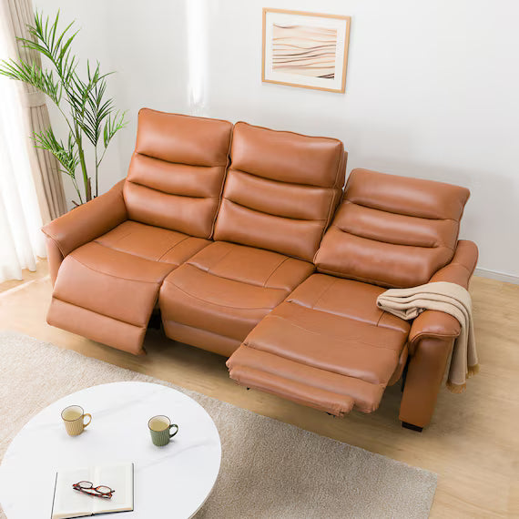 3P ELECTRIC SOFA N-BELIEVA 3 TK-LEATHER DBR