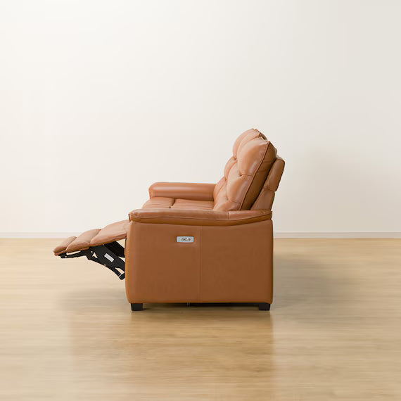 3P ELECTRIC SOFA N-BELIEVA 3 TK-LEATHER DBR