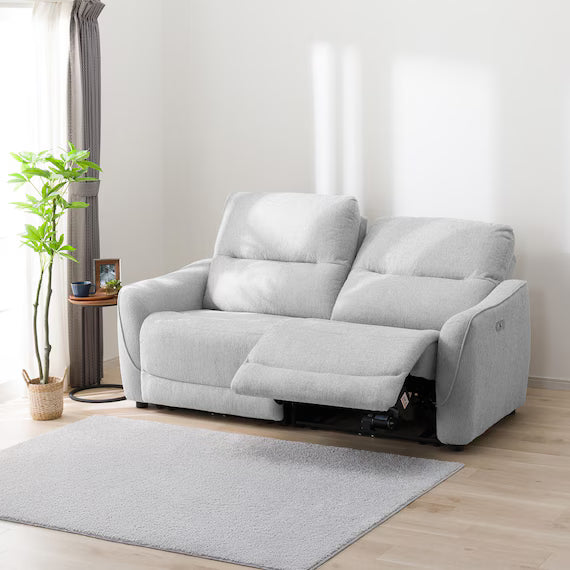 WIDE 3SEATER RECLINING SOFA HE02N LGY WO AD