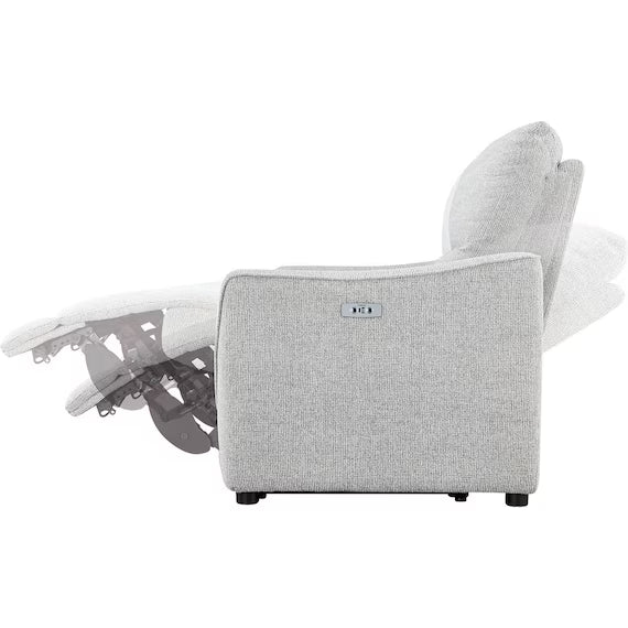 WIDE 3SEATER RECLINING SOFA HE02N LGY WO AD