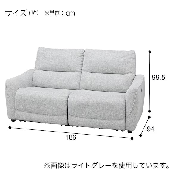 3SEATER RECLINING SOFA HE02N DGY WO AD