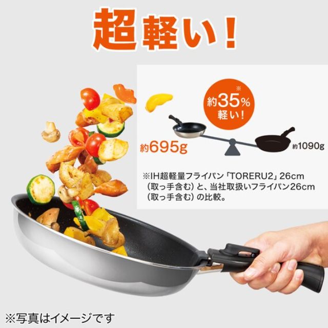 IH Light Pot & Fry Pan with Detachable Handle 7P Set KS 2