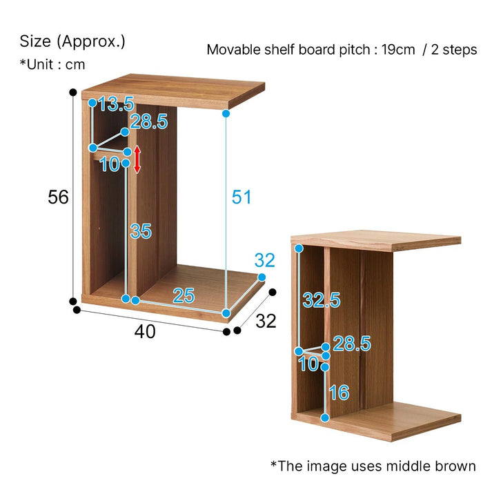 SIDE TABLE CONNECT 4032-2 LBR