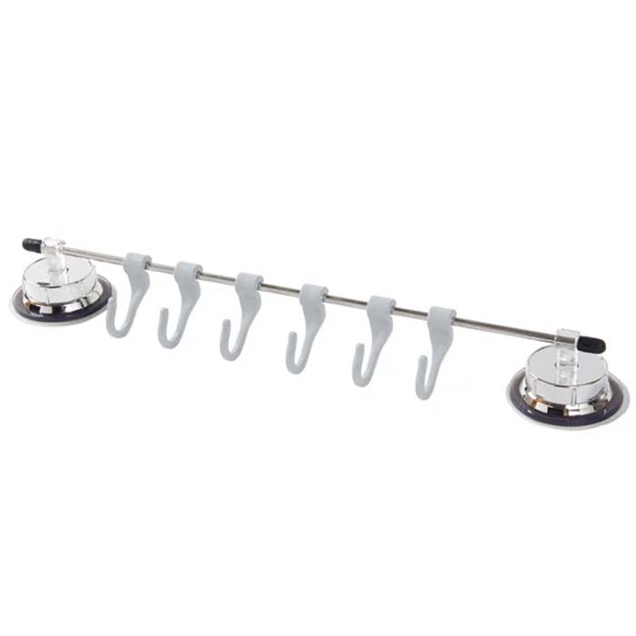 6 Hook Bar with Suction Cup Cred