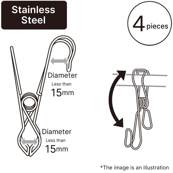 Stainless Steel Hook-Pinch 4P