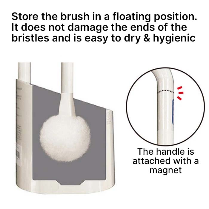 Magnetic Toilet Brush and Case N-Float WH